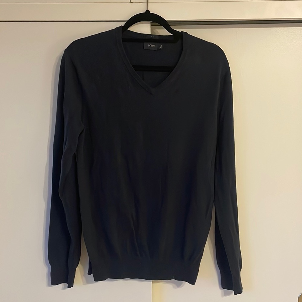 J. Crew Factory Men’s Navy Blue v neck sweater